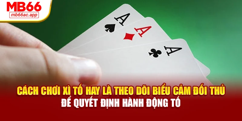 Cách chơi xì tố hay là theo dõi biểu cảm đối thủ để quyết định hành động tố