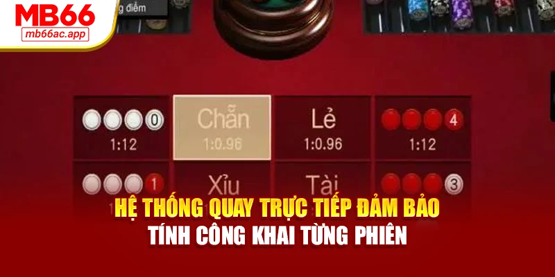 Hệ thống quay trực tiếp đảm bảo tính công khai từng phiên
